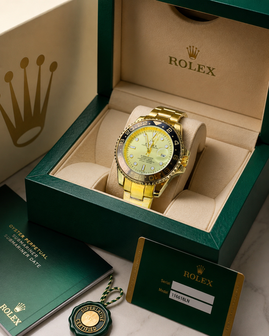 Luxury Automatic Men's Watch – Self-Winding Premium Gold Edition