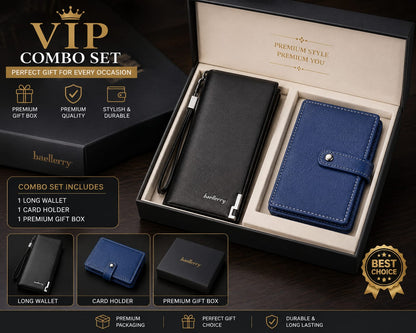 Baellerry VIP Wallet & Card Holder Combo Gift Set | Buy 1 Get 1 FREE