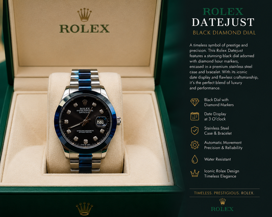 Luxury Blue Diamond Dial Men's Watch – Premium Stainless Steel Date Display Watch | Free Delivery