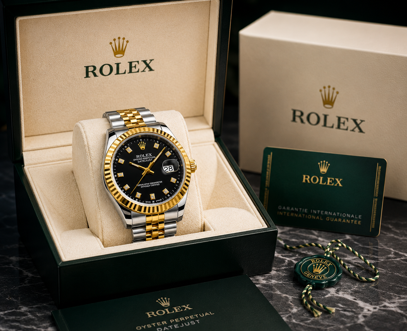 Rolex Style Premium Date Display Men's Watch With Luxury Gift Box | Free Delivery by Luxurious Hub