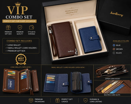 Baellerry VIP Wallet & Card Holder Combo Gift Set | Buy 1 Get 1 FREE