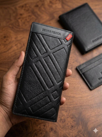 BlackBerry Premium Long Wallet for Men – Luxury Leather Wallet with Multiple Card Slots & Cash Compartments