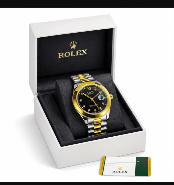 Rolex Style Premium Date Display Men's Watch With Luxury Gift Box | Free Delivery by Luxurious Hub