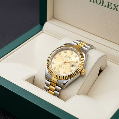 Luxury Gold & Silver Date Display Watch | Premium Stainless Steel Men's Watch