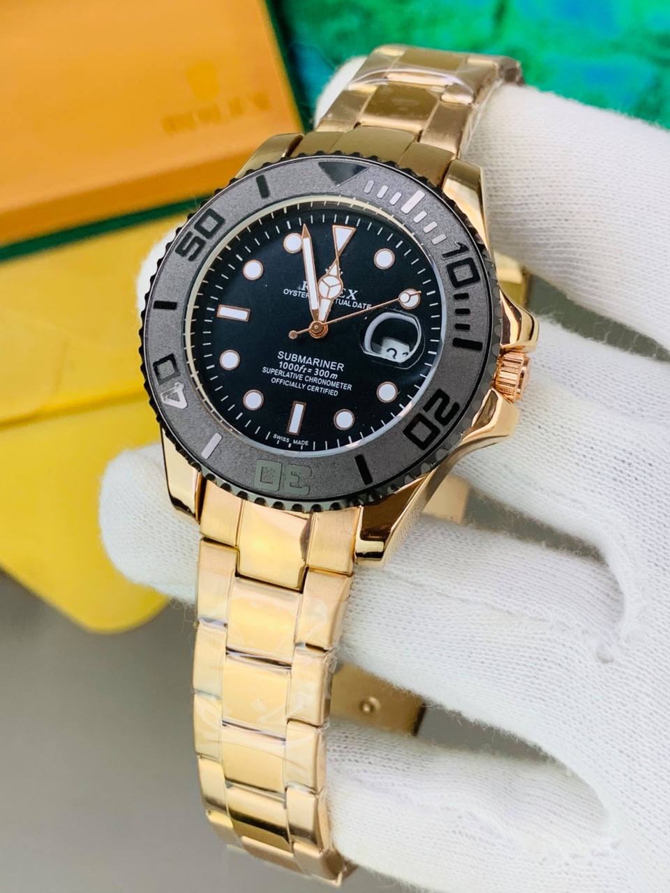 Luxury Automatic Men's Watch – Self-Winding Premium Gold Edition