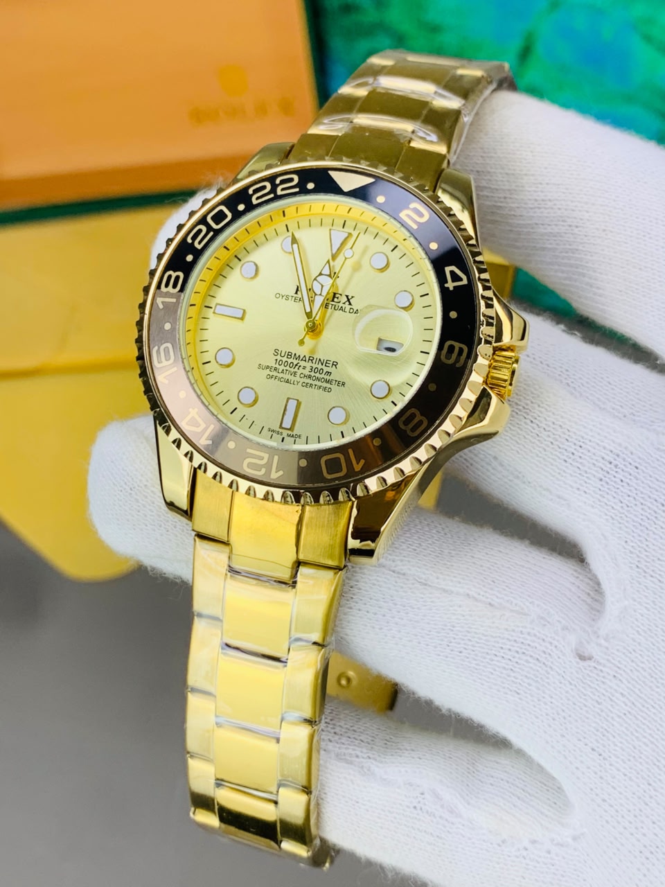 Luxury Automatic Men's Watch – Self-Winding Premium Gold Edition