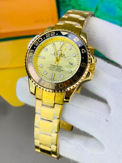 Luxury Automatic Men's Watch – Self-Winding Premium Gold Edition