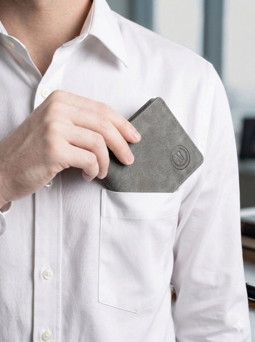 Luxury Vintage Bifold Men's Wallet – Premium Suede Leather Card Holder | Luxurious Hub